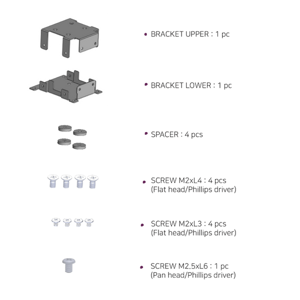 Metal Bracket (IR-MB05) - Dedicated only for 17Lf (27mm stroke) Lateral Mounting