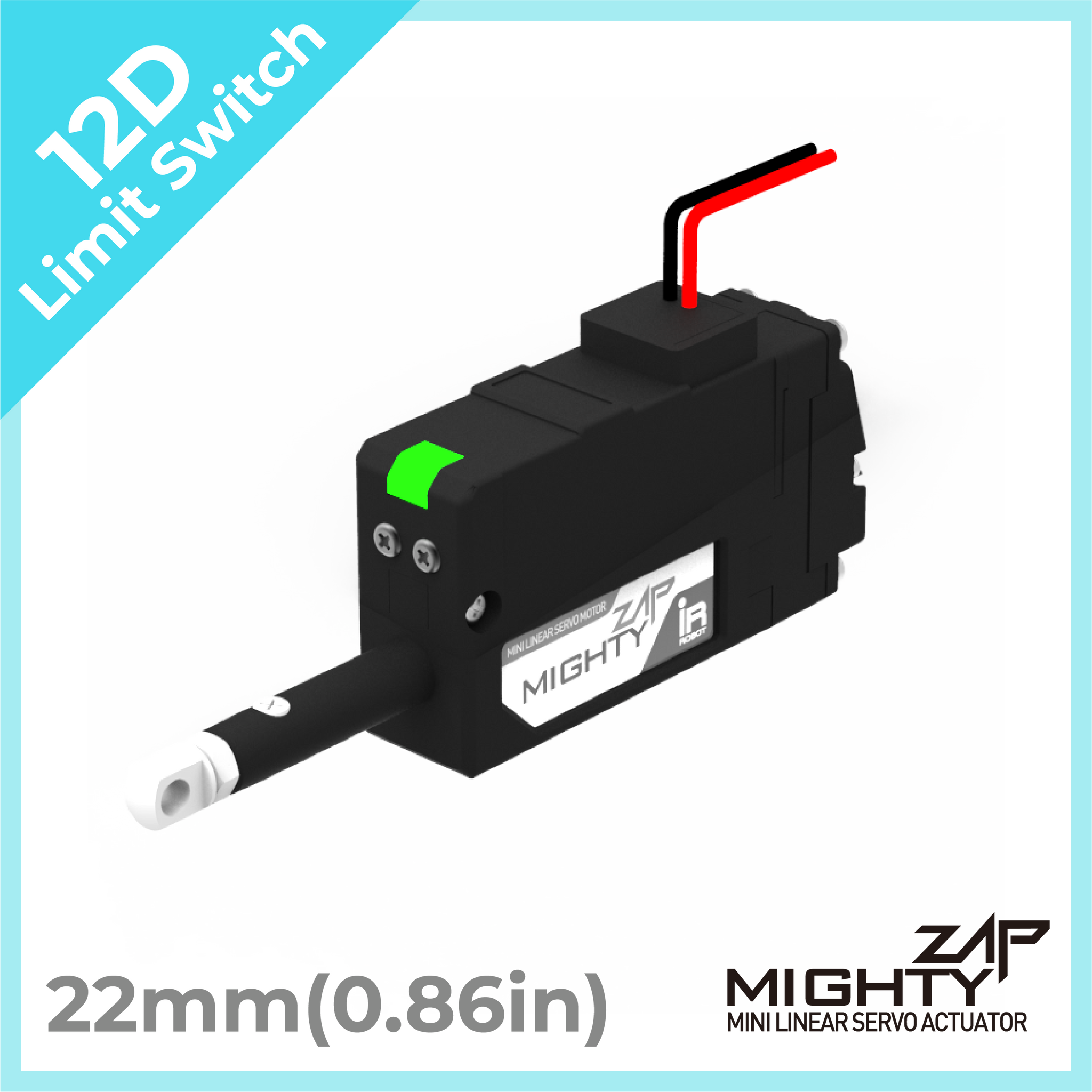 [ 12D Limit Switch Series ] - 22mm(0.86in) stroke, Corerd Motor