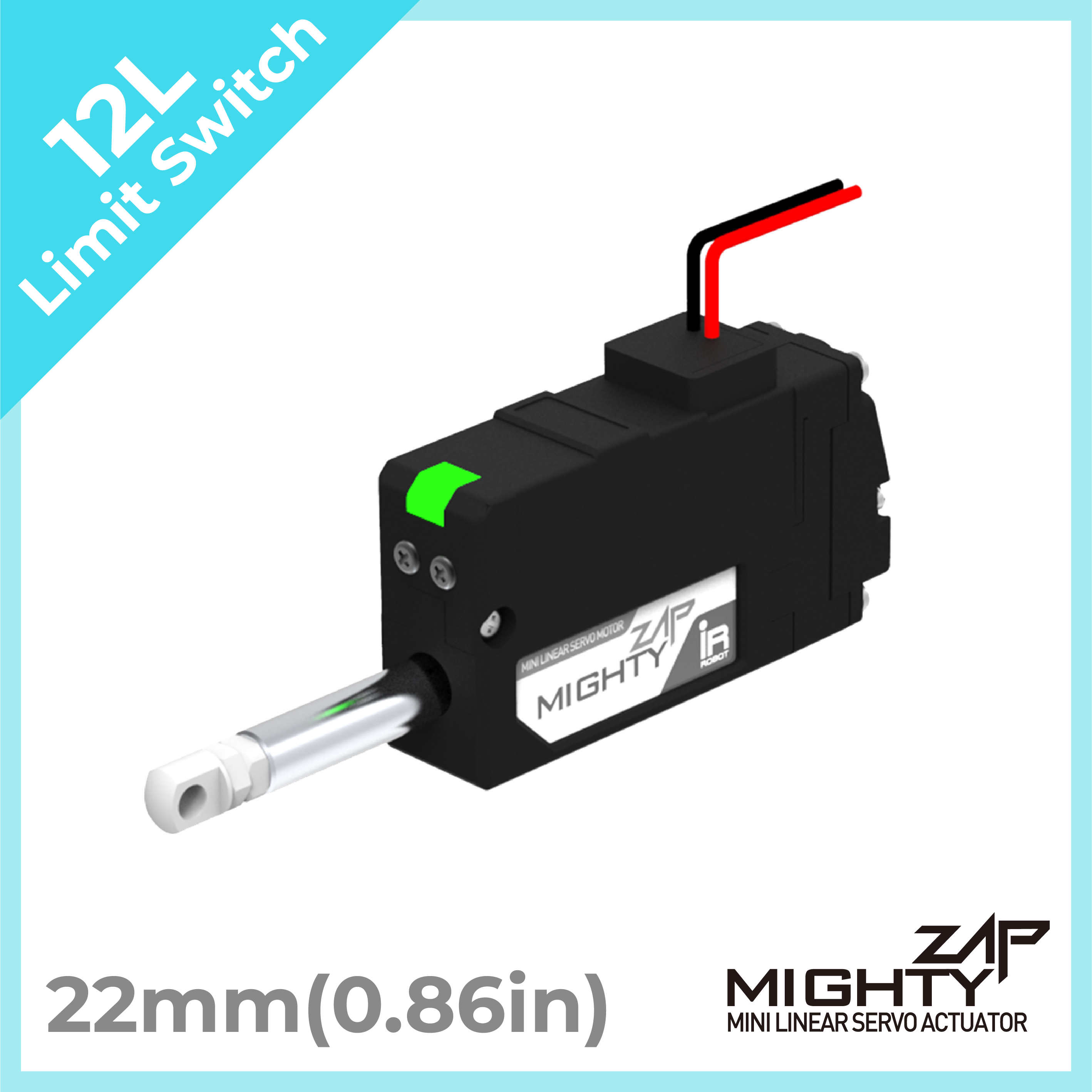 [ 12L Limit Switch Series ] - 22mm(0.86in) stroke, Coreless Motor