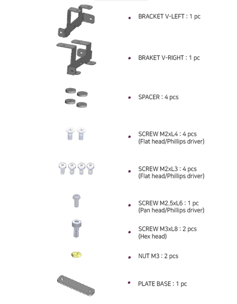 Metal Bracket (IR-MB06) - Dedicated only for 17Lf (27mm stroke) Vertical Mounting