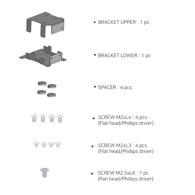 Metal Bracket (IR-MB05) - Dedicated only for 17Lf (27mm stroke) Lateral Mounting