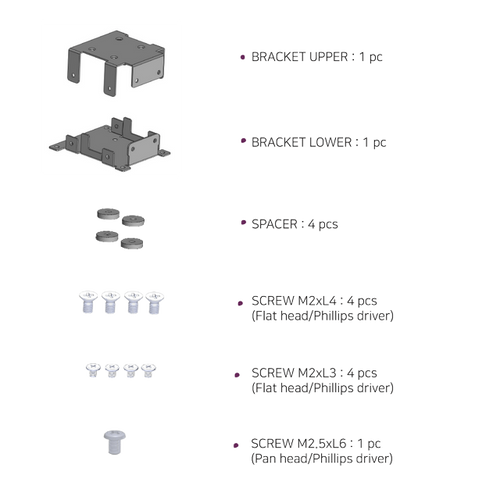 Metal Bracket (IR-MB05) - Dedicated only for 17Lf (27mm stroke) Lateral Mounting