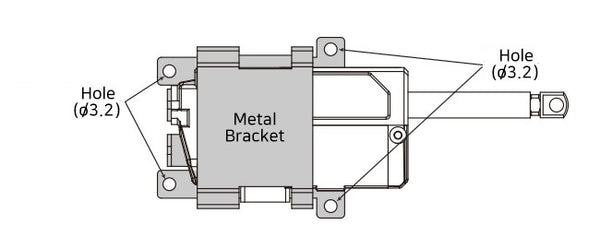 Metal Bracket (IR-MB02) - 22mm(0.86in), 26mm(1.02in), 27mm(1.06in) Stroke Version Lateral mounting